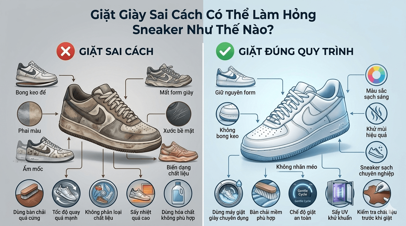 Cac Loi Thuong Gap Khi Su Dung May Giat Giay Sai Cach