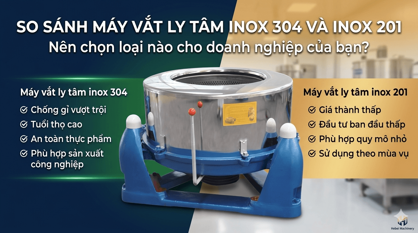 So s&aacute;nh m&aacute;y vắt ly t&acirc;m inox 304 vs 201