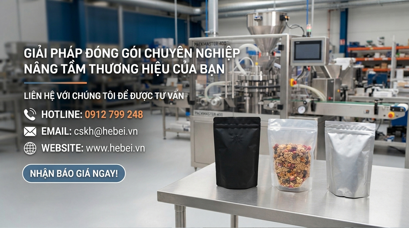 T&uacute;i đứng Stand-up Pouch: Cấu tr&uacute;c, van một chiều v&agrave; m&aacute;y đ&oacute;ng g&oacute;i ph&ugrave; hợp